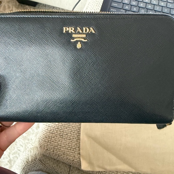 Prada Saffiano Leather Wallet - Black - Picture 4 of 8